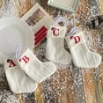 thumbnail image 4 of Initial Christmas Stockings, Monogram Letters Personalized Gift for Family Last Name Soft Faux Fur Christmas Ornament Tree Decorations, 4 of 5