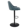 thumbnail image 6 of Home Square Height Adjustable Stool in Navy Faux Leather - Set of 3, 6 of 9