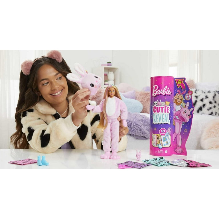 Barbie Cutie Reveal Fashion Doll with Bunny Plush Costume, Mini Pet &  Accessories