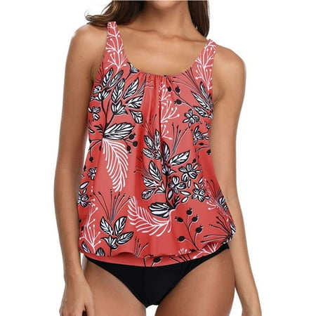 

Doublelift Women s Split Sexy Bikini Print Swimming Costume with Bra Pads and No Steel Bra S 100% Nylon
