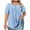 Light Blue, variant on Plebaso Plus Size Shirts for Women Polka Dot Short Sleeve Tops Women's Casual Summer Oversized T Shirts