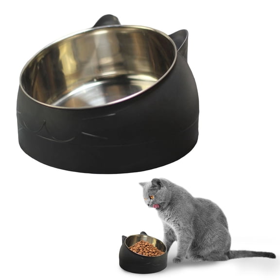 Dog Bowls with Stand,Cat Food Dishes,Raised Cat Bowls,Cat Bowls Elevated, Water Bowl,Pet Feeder 15 Degree Raised Food Feeder Anti Slip Neck Protective Bowl Cat Dog Bowl