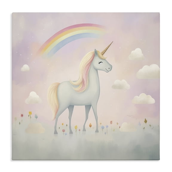 Stupell Industries Eclectic Mystical Unicorn Dreams in Pastel Canvas Art, 17 x 17, by Lazar Studio