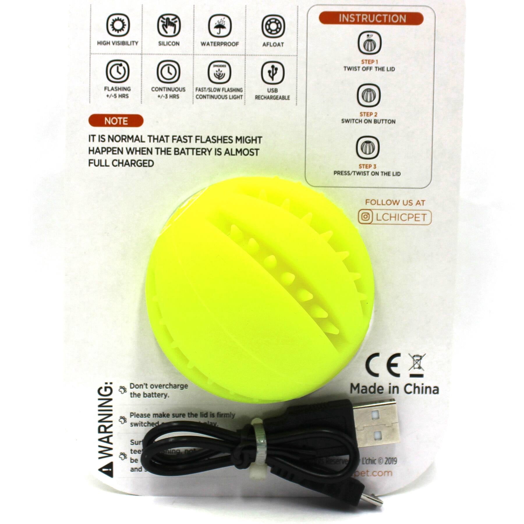Shooting Star LED Dog Ball, Lighted Dog Ball for dog play in the dark