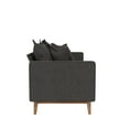 DHP Miriam Pillowback Wood Base Sofa, Gray Linen