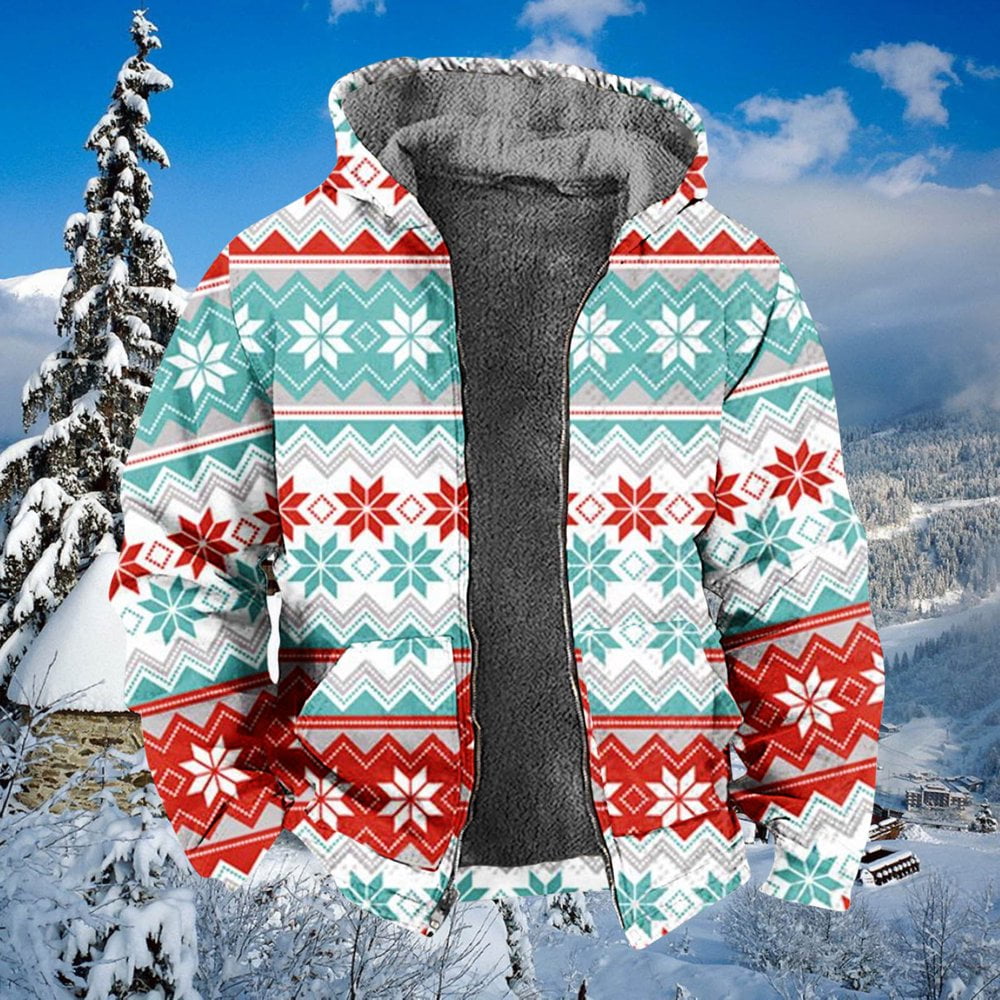 BRGZLK Fleece Jacket Mens Deals of The Day Christmas Hoodies