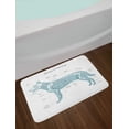 thumbnail image 2 of Skeleton Bath Mat, Animal Anatomy Themed Infographic with Bones of the Dog Table, Plush Bathroom Decor Mat with Non Slip Backing, 29.5" X 17.5", Blue Grey White, by Ambesonne, 2 of 2
