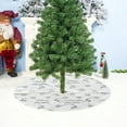 thumbnail image 6 of Cinvoph 31" Christmas Tree Skirt for Xmas Tree Holiday Party Decorations Plush Sequin Snowflake Tree Decor for Winter New Year Holiday, Silver, 6 of 6