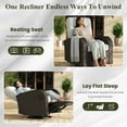 thumbnail image 4 of LayinSun Oversized Wicker Outdoor Swivel Glider Recliner with Adjustable Backrest & Footrest, Patio Reclining Lounge Chair - Set of 2, 4 of 7