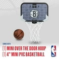 thumbnail image 2 of Franklin Sports NBA Brooklyn Nets Mini Over the Door Basketball Hoop - Kids Indoor Mini Basketball Hoop with Basketball - NBA Fan Shop Mini Hoop for Bedroom + Office - Over the Door Mini Hoop Set, 2 of 12