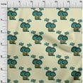 thumbnail image 2 of oneOone Viscose Jersey Fabric Bird & Mushroom Block Print Fabric By Yard 60 Inch Wide, 2 of 4