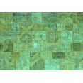 thumbnail image 1 of Ahgly Company Indoor Rectangle Patchwork Turquoise Blue Transitional Area Rugs, 4' x 6', 1 of 4
