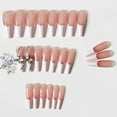 thumbnail image 3 of DHARMONAL On Nails,Butter-fly With Medium Full Cover Coffin Nails False Acrylic Nails Short Face Hand for Nails Coffin Nail Tips Half Cover Natural round Extra Short Gel Nails, 3 of 6