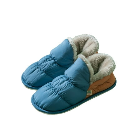 

Rotosw US Men Women Slippers Slip On Plush Soft Winter Warm Ladies Indoor Shoes Comfy