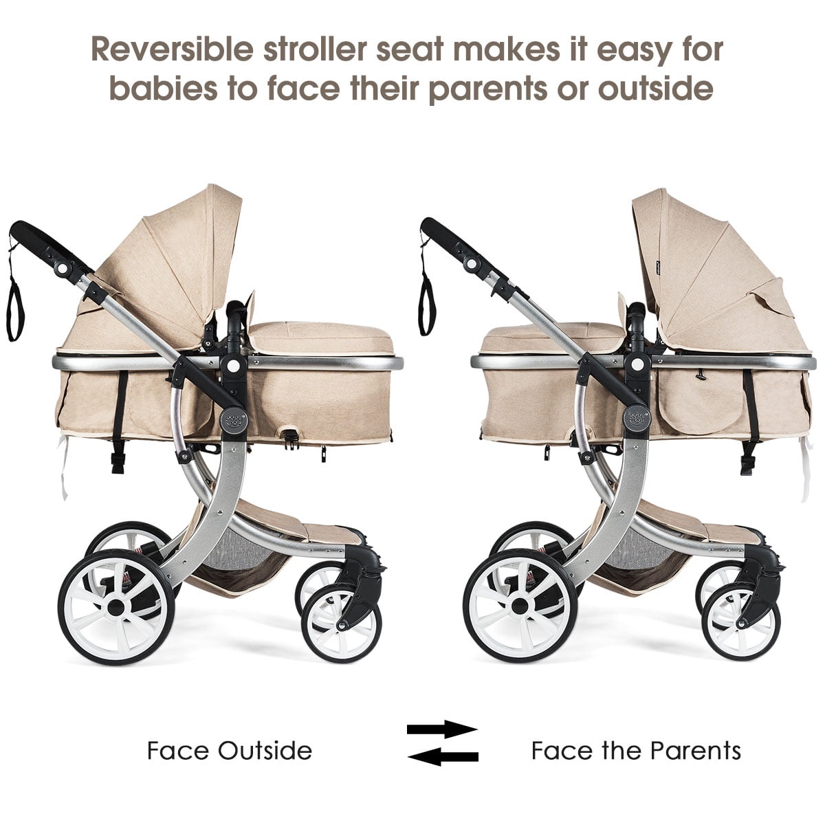 costway bassinet stroller