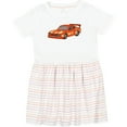 thumbnail image 3 of Inktastic Red Flames Race Car Girls Toddler Dress, 3 of 5