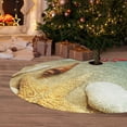 thumbnail image 6 of Rateoe Starfish And Seashell On The Beach Print Christmas Tree Skirt 36" for Xmas Holiday New Year Party Circle Tree Mat Ornaments Decoration, 6 of 7
