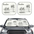 thumbnail image 2 of Vsdgher Summer Vacation Scene With Camping Van Print Car Windshield Sun Shade, Reflective Sunshade Window Sunshade Sun Visor Protector Fit for Cars,Trucks,SUVs-Medium, 2 of 6