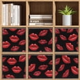 thumbnail image 7 of Set of 6 Collapsible Oxford Fabric Storage Cubes with Handles, Foldable Closet Organizer Bins for Clothes, Toys, Shelves, Home & Kitchen Kiss Me Loud, 7 of 7