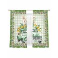 thumbnail image 7 of Easter Bunny Sheer Curtains 72 Inch Length 2 Panels Set, Spring Trucks Easter Eggs Floral Green Plaid Voile Window Treatment Curtains Sheers Drapes for Bedroom/Living Room/Kitchen 52"x72"x2, 7 of 7