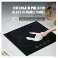 thumbnail image 4 of Electric Cooktop 24 Inch, 4 Burners Built-in Stove Top 6000W, Ceramic Radiant Cooktop, Knob Control, 11 Heat Levels, 220-240V, Hardwire, 4 of 7