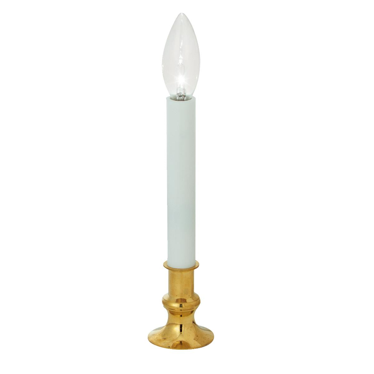 J Hofert Brass Incandescent Electric Candle with Sensor 4809 Walmart