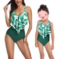 thumbnail image 3 of Jurebecia Mother and Daughter Swimwear Family Matching Swimsuit Mommy and Me Bathing Suits Two-Pieces Falbala Bikini Set, 3 of 8