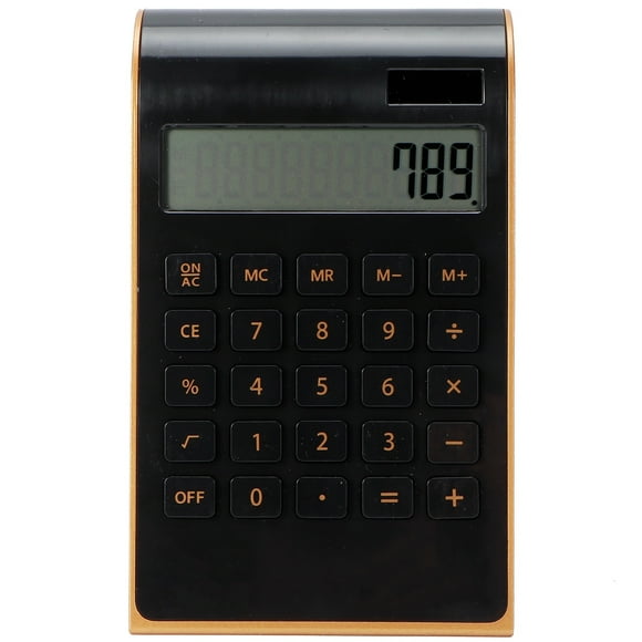 Calculadora portátil de 10 dígitos, ultradelgada, con energía solar, para el hogar, la oficina y los negocios, con pantalla LCD, color negro.