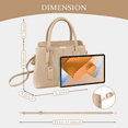 thumbnail image 2 of Handbags For Women Roomy Fashion Women's Handbags Ladies Purse Satchel Shoulder Bags Tote Leather Bag Purse for Women Leather Tote Bag Purse, Satchel Shoulder Top Handle Bags with Zipper Kahki, 2 of 6