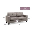 thumbnail image 2 of Glory Furniture Newbury Twill Fabric Modular Sofa in Gray, 2 of 6