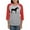 Heather/Red, variant on CafePress - Draft Horse - Womens Baseball Tee