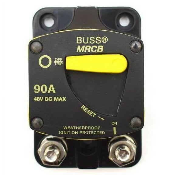 Blue Sea Systems Boat Thermal Circuit Breaker 7143B | 48VDC 90A Black