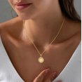 thumbnail image 2 of GOSFRY Initial Necklaces for Women Men Dainty 14K Gold Plated Round Cubic Zirconia A-Z Pendant Name Necklaces Birthday Jewelry Gifts, 2 of 10