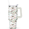 thumbnail image 2 of Pine Leaf Deer Red Fruit 40 Oz Tumbler with Handle Lid and Straw Stainless Steel Double Walled Vacuum Insulated Cup Merry Christmas Gifts Tumbler for Women Men Friends Outdoor Indoor, 2 of 6