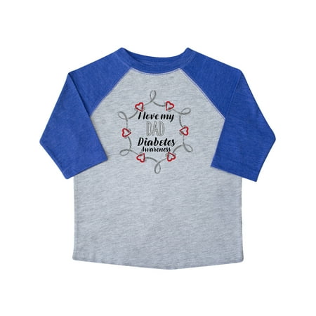 

Inktastic I Love My Dad Diabetes Awareness Gift Toddler Boy or Toddler Girl T-Shirt