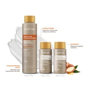 Kativa Brazilian Keratin Hair Straightening Kit – 12-Week Salon Treatment with Argan Oil, Shea Butter & Keratin – Frizz-Free, Silky, Straight Hair – Formaldehyde-Free & Safe for All Hair Types