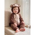 thumbnail image 5 of RUINIXCW Kids Toddler Baby Halloween Animal Costume Infant Cute Monkey Zebra Costume Baby Boy Girl Fall Winter Clothes Warm Flannel Romper Casual Zipper Hooded Jumpsuit with Tail, 5 of 10