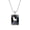 Aries, variant on Zodiac Sign Necklace for Men Women Couples Square Astrology Celestial Constellation Horoscope Spirit Pendant Bead Chain Black Stainless Steel Simple Jewelry Taurus
