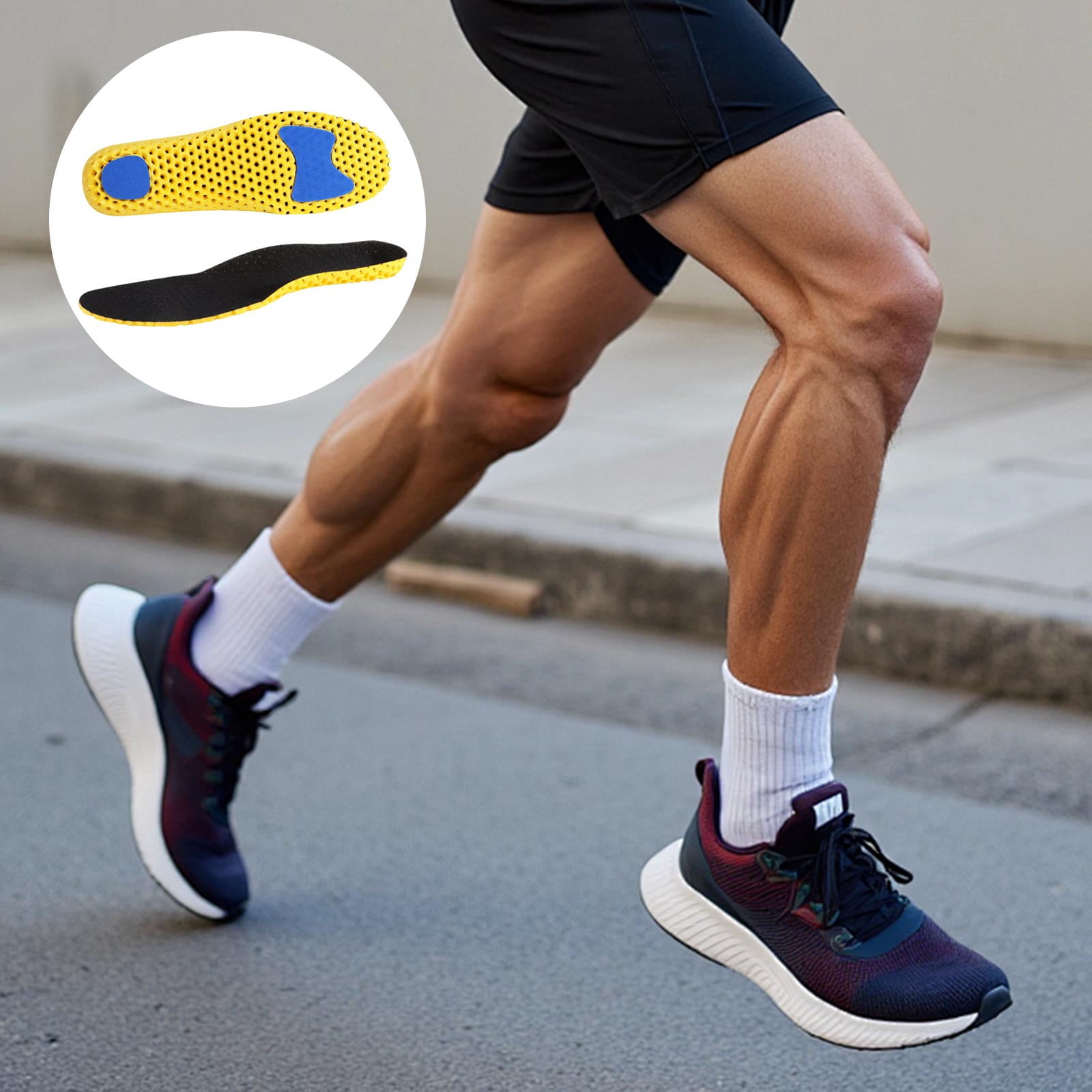 Onace Comfort Insoles Ergonomic Arch Support Shock Absorption for Pickleball Sports