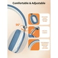 thumbnail image 4 of Auriculares inalámbricos. Cancelación activa del ruido, modo transparente, audio espacial, auriculares Bluetooth con cómodas almohadillas de proteína, 24 horas de autonomía para viajar/trabajar,Negro, 4 of 7
