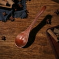 thumbnail image 4 of Clearance & Promo,Wooden Soup Spoon,Long Handle Wooden Spoon,Japanese Style Exquisite Household Spoon for Soup and Stirring Special Edition|Wood,Brown, 4 of 8