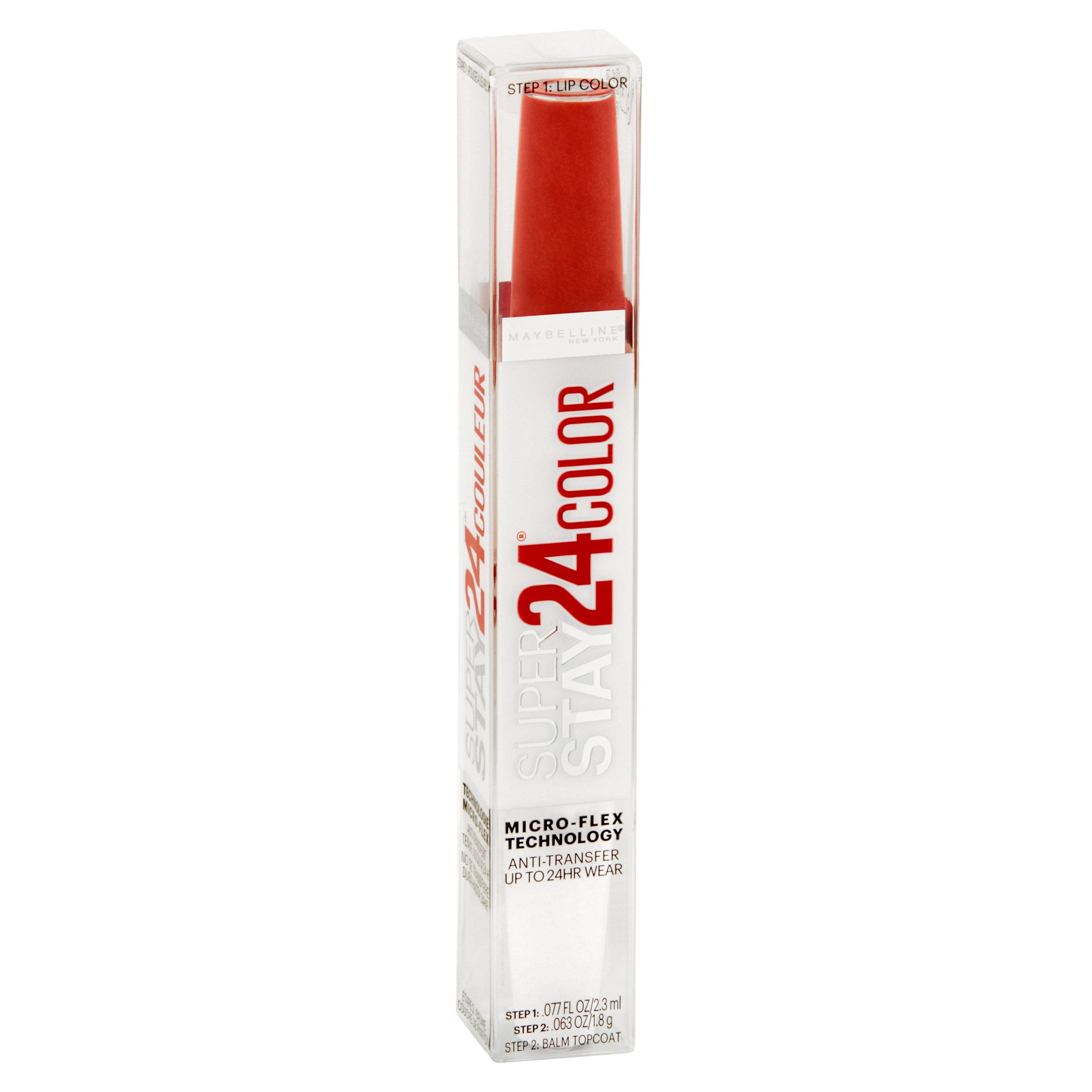 131 After 2-Step Ever color, Maybelline Hour New York 24 SuperStay Sienna Lip