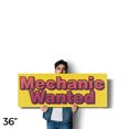 thumbnail image 4 of Mechanic Wanted Vinyl Decal 36 Inch x 14 Inch Weatherproof Heavy-Duty Adhesive Backing | Hiring Notice, Professional Auto Shops, Bold Display | Made in USA, 4 of 6