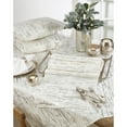 thumbnail image 5 of Saro Lifestyle Distressed Foil Metallic Design Cotton Table Runner, 5 of 5