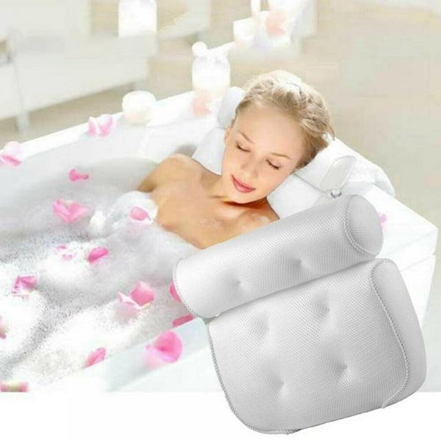 Bath Pillow, Bathtub Spa Pillow with 4D Air Mesh Technology and 4