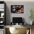 thumbnail image 5 of "Bald Eagle with American Flag & Cherry Blossoms" Canvas Wall Art, Patriotic Wildlife Illustration, Striking Decor for Man Cave, Office & Modern Home, 5 of 8