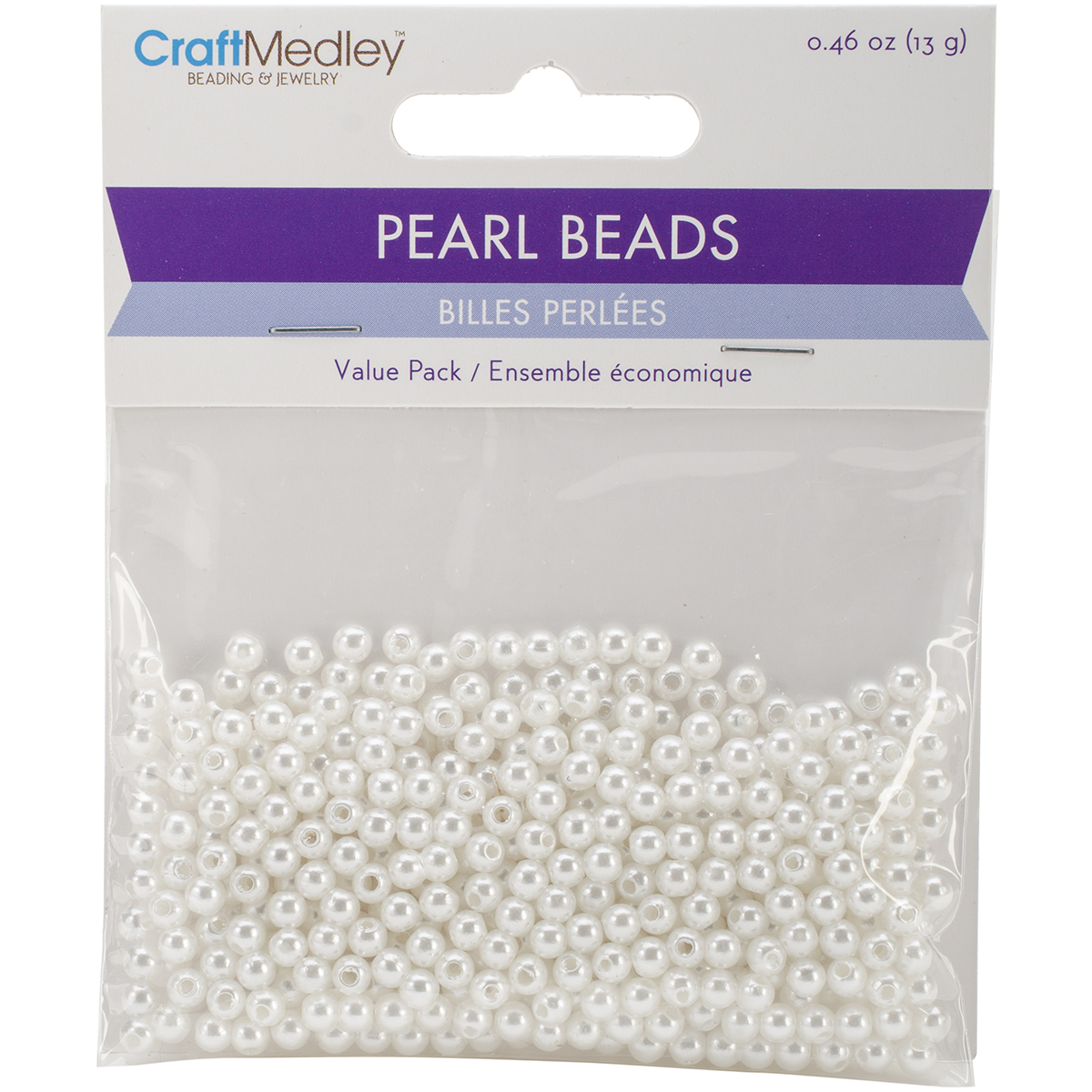 Pearl Beads Value Pack 4mm White 480/Pkg
