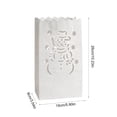 thumbnail image 3 of 10 Pcs Luminary Bags, Fire-Retardant White Paper Luminary Candle Bags, Snow Xmas Tree Pattern for Christmas Weddings Birthday Valentine's Day Halloween Party Decoration, 3 of 5