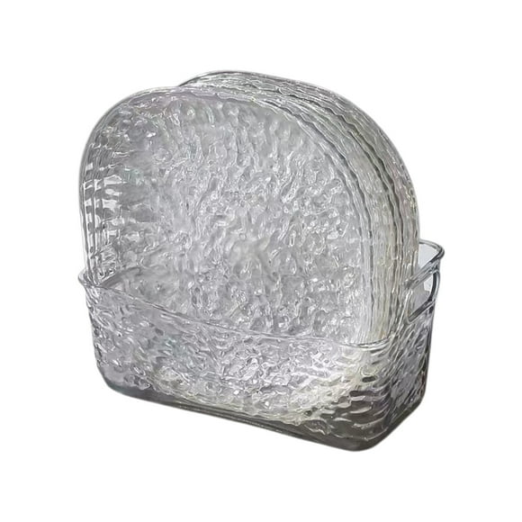 Yhmxh Utensilios de cocina Platos de frutas para el hogar con patrón de glaciar, mesa de comedor, bandeja de basura, escritorio transparente Muebles para cocina Accesorios de cocina