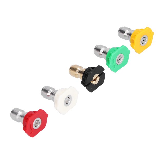 Accesorios 5 piezas 1/4 Pulgada de Lavadora de Alta Presión Boquilla de Sprazle Punta de Acero inoxidable Herramienta de Boquilla de Acero inoxidable